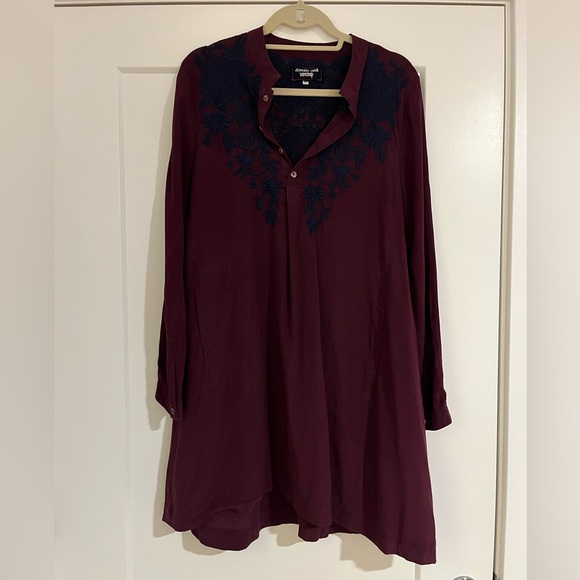 Johnny Was Miloqui Trapeze Silk Embroidered Tunic Dress - Picture 2 of 8